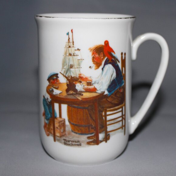 Otagiri Style Speckled Stoneware Mug | MCM Geometric Abstract Design - Picture 16 of 16